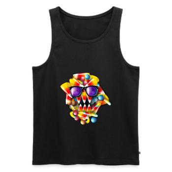 Candy Monster - Männer Premium Bio Tank Top - Schwarz - Vorne - Michal (187cm)