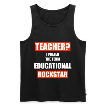 Teacher Teacher Teacher School Profession Gift - Men's Premium Organic Tank Top - black - Front - AI Model Male 178 light (178cm)