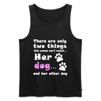 Dog lover - Men's Premium Organic Tank Top - black - Front - AI Model Male 178 light (178cm)
