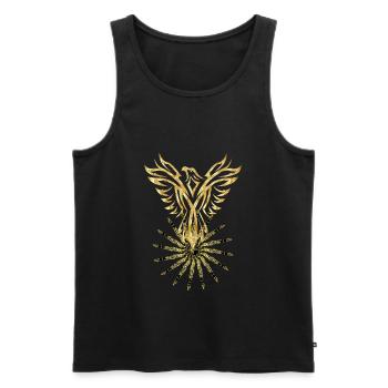 Clarinette Phoenix - Débardeur bio Premium Homme - noir - Devant - Michal (187cm)