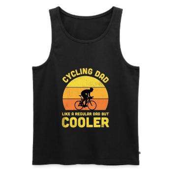 Vintage retro Cycling Bicycle Dad Fathers Day Gift - Men's Premium Organic Tank Top - black - Front - AI Model Male 178 light (178cm)