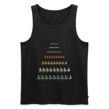 Crew Rowing Row Racing Boat Oar Rower Retro Gift - Men's Premium Organic Tank Top - black - Front - AI Model Male 178 light (178cm)