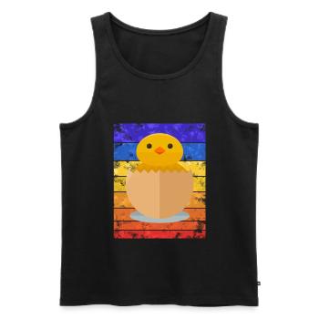 Küken Sunset - Männer Premium Bio Tank Top - Schwarz - Vorne - Michal (187cm)