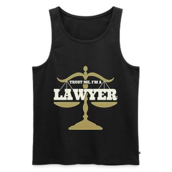 Anwalt Jura Geschenkidee Rechtsanwalt Jurist - Männer Premium Bio Tank Top - Schwarz - Vorne - Michal (187cm)