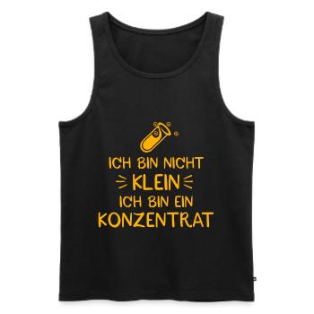Ich bin nicht klein ich bin ein Konzentrat - Männer Premium Bio Tank Top - Schwarz - Vorne - Michal (187cm)