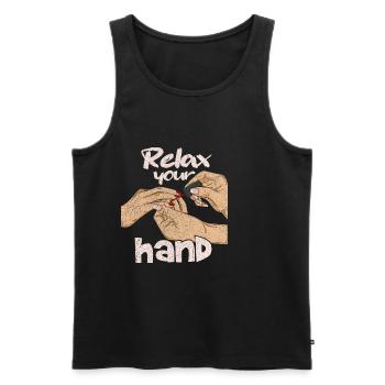 Nail salon saying for a nail designer - Men's Premium Organic Tank Top - black - Front - Michal (187cm)