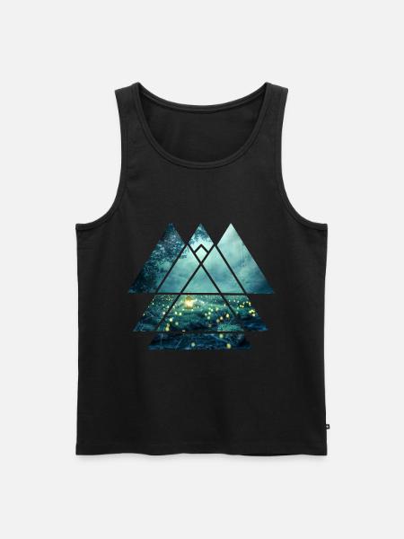Abstrakte Waldkunst - Männer Premium Bio Tank Top - Schwarz