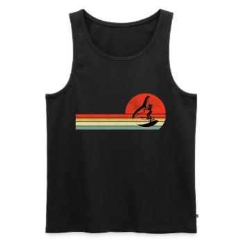 Flügel Folie Vintage Retro lustig - Männer Premium Bio Tank Top - Schwarz - Vorne - AI Model Male 178 light (178cm)