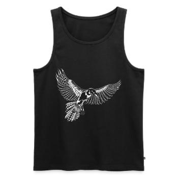 Maori Tattoo Bird Raven Crow Ornithologist - Men's Premium Organic Tank Top - black - Front - AI Model Male 178 light (178cm)
