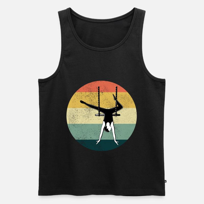 Trapezista Statico Ginnastica Circo Vintage - Canottiera ecologica premium da uomo - nero