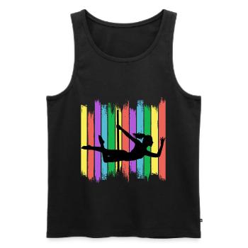 Pole Sport Dance Dancer Competition Acrobatics - Men's Premium Organic Tank Top - black - Front - Michal (187cm)