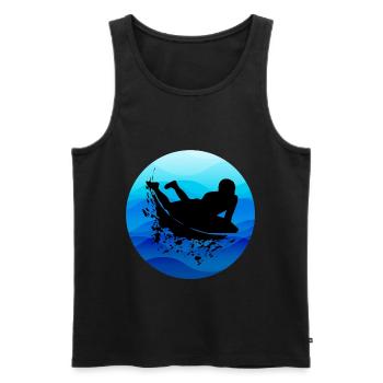Bodyboarding Bodyboarder Surfen Wassersport - Männer Premium Bio Tank Top - Schwarz - Vorne - Michal (187cm)