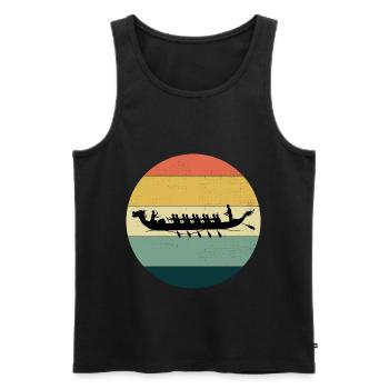 Drachenboot Racing Crew Paddlers Wassersport - Männer Premium Bio Tank Top - Schwarz - Vorne - Michal (187cm)