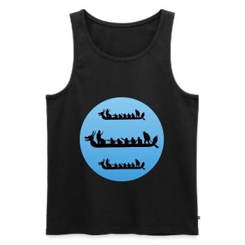 Drachenboot Racing Crew Paddlers Wassersport - Männer Premium Bio Tank Top - Schwarz - Vorne - Michal (187cm)