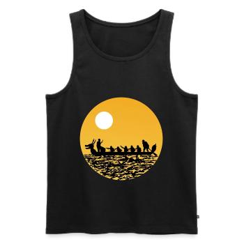 Drachenboot Racing Crew Paddlers Wassersport - Männer Premium Bio Tank Top - Schwarz - Vorne - Michal (187cm)