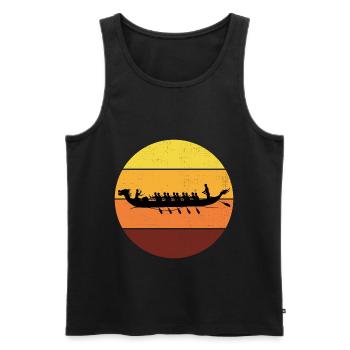 Drachenboot Racing Crew Paddlers Wassersport - Männer Premium Bio Tank Top - Schwarz - Vorne - Michal (187cm)