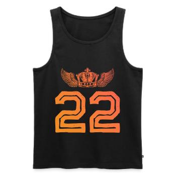 22 Number crown - Men's Premium Organic Tank Top - black - Front - Michal (187cm)