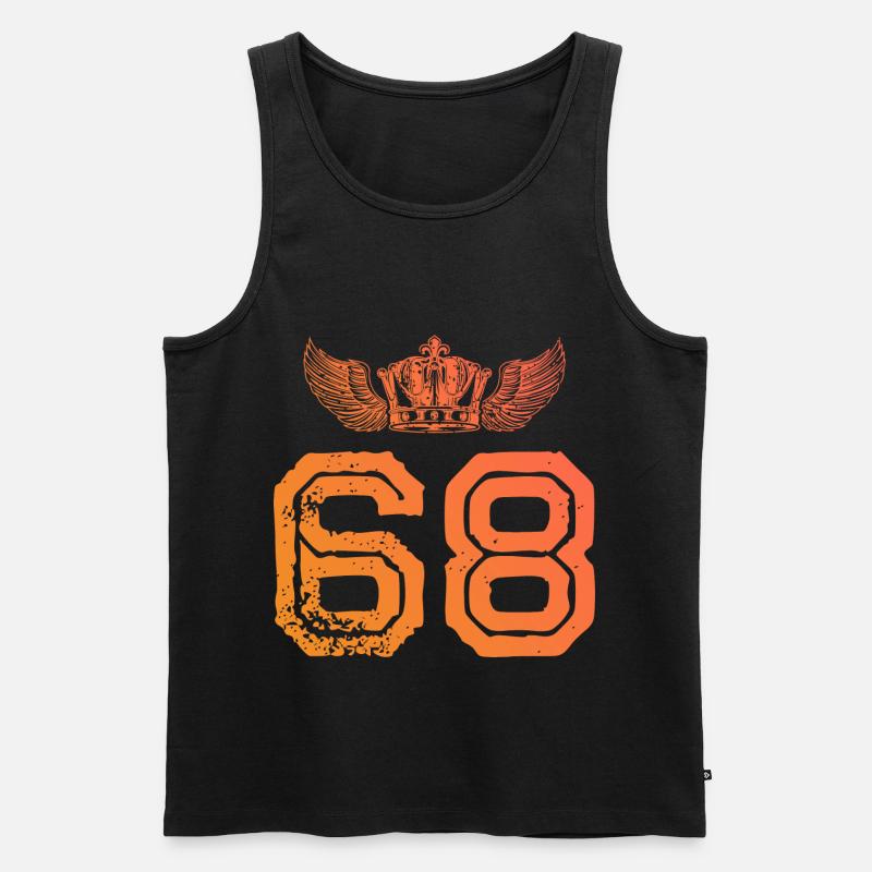 68 Zahl Krone - Männer Premium Bio Tank Top - undefined