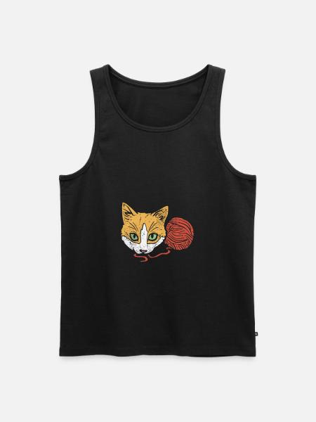 Cats And Yarn - Men's Premium Organic Tank Top - black