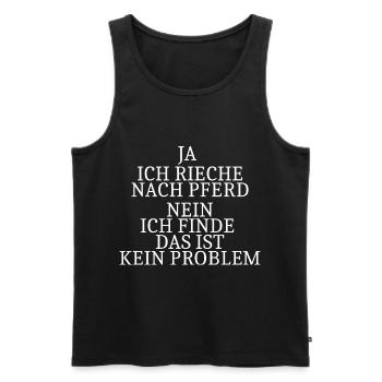 Ja ich rieche nach Pferd - Männer Premium Bio Tank Top - Schwarz - Vorne - AI Model Male 178 light (178cm)
