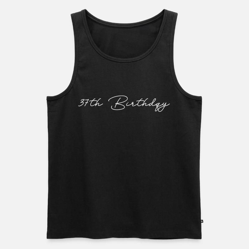 37th Birthday - Männer Premium Bio Tank Top - Schwarz