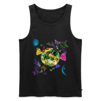 Petite Fantasy World - Fairytale - monde de conte - Débardeur bio Premium Homme - noir - Devant - AI Model Male 178 light (178cm)