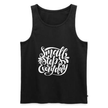Motivation Kleine Schritte Jeden Tag Geschenk - Männer Premium Bio Tank Top - Schwarz - Vorne - Michal (187cm)