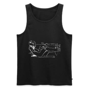 Motorsport Racer Gift - Men's Premium Organic Tank Top - black - Front - Michal (187cm)