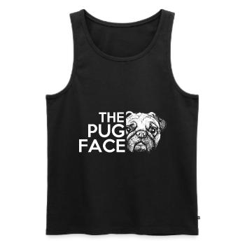 Mops Gesicht Hund Hundeliebe Hunde Geschenk - Männer Premium Bio Tank Top - Schwarz - Vorne - AI Model Male 178 light (178cm)
