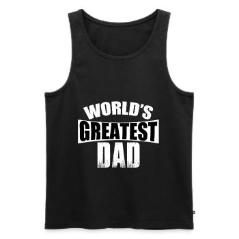 Vater Dad Vatertag Geschenk - Männer Premium Bio Tank Top - Schwarz - Vorne - Michal (187cm)