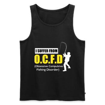 Angeln Fischen Angelrute Fischfang Geschenk - Männer Premium Bio Tank Top - Schwarz - Vorne - AI Model Male 178 light (178cm)