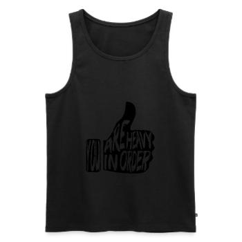 Denglisch - Männer Premium Bio Tank Top - Schwarz - Vorne - Michal (187cm)