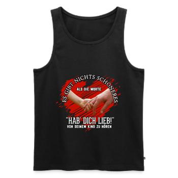 Child Children Daughter Son Gift Heart Hand Hab - Men's Premium Organic Tank Top - black - Front - Michal (187cm)