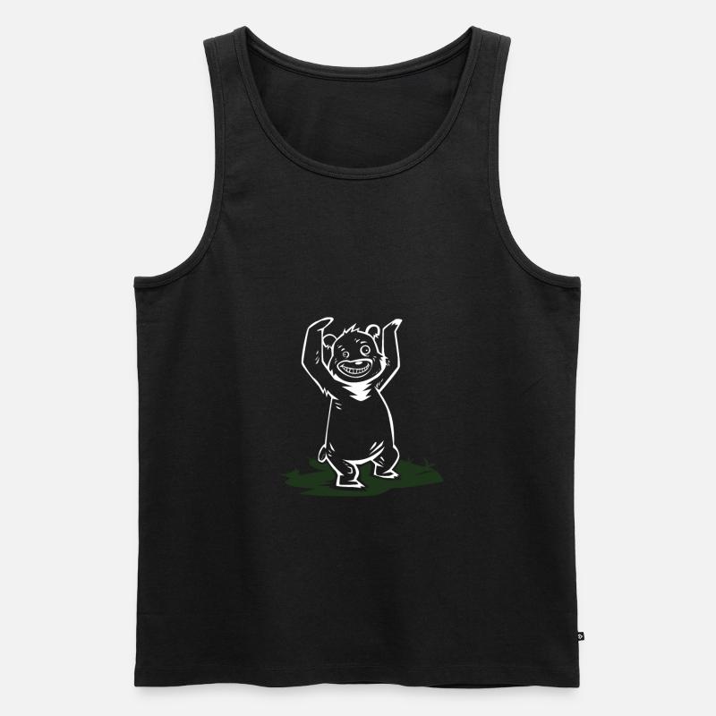 Tanzbär Angeheitert Geschenkidee - Männer Premium Bio Tank Top - Schwarz