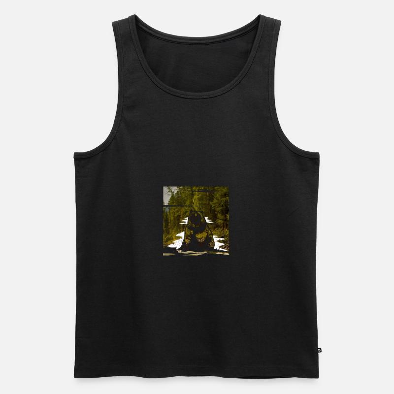 Bärchen Braunbär Grizzly Geschenk - Männer Premium Bio Tank Top - Schwarz