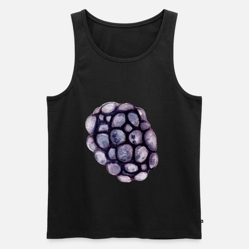 Brombeere - Männer Premium Bio Tank Top - Schwarz