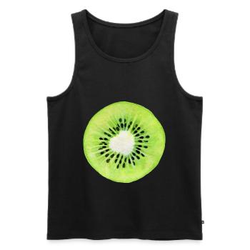 kiwi - Men's Premium Organic Tank Top - black - Front - AI Model Male 178 light (178cm)