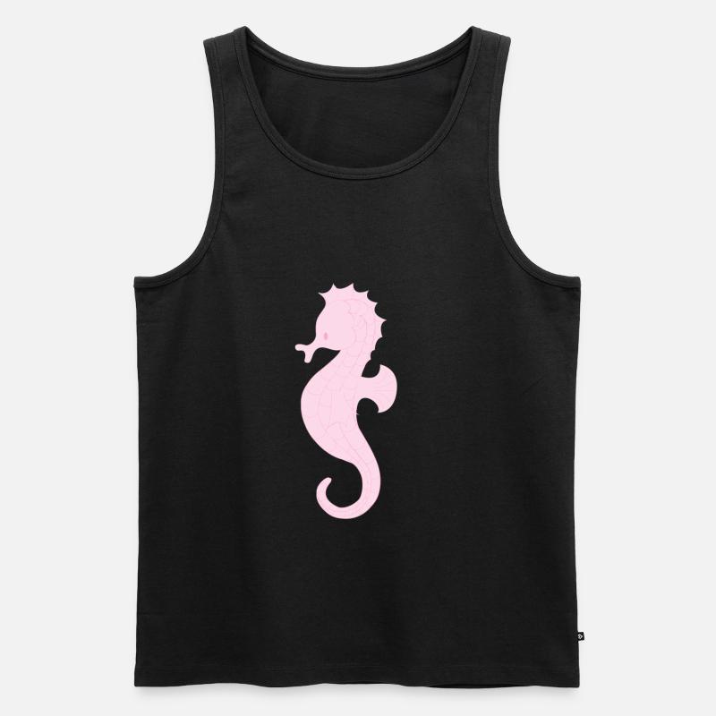 Seepferd - Männer Premium Bio Tank Top - Schwarz
