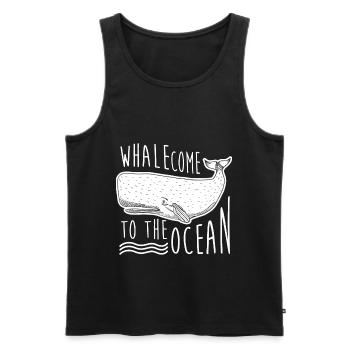 Wal Willkommen Ozean Geschenk Meer Säugetier - Männer Premium Bio Tank Top - Schwarz - Vorne - Michal (187cm)