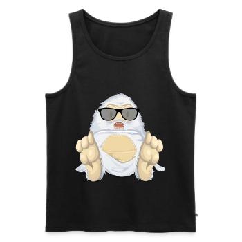 Yeti Schneemensch Bigfoot T-Shirt Geschenkidee - Männer Premium Bio Tank Top - Schwarz - Vorne - AI Model Male 178 light (178cm)
