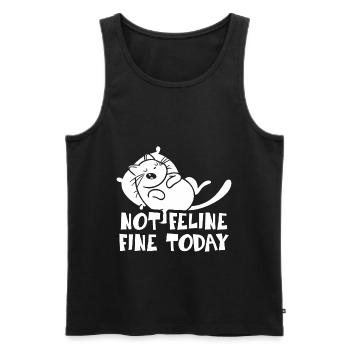 Cat Kitten Puss Kitten Pet Sick Gift - Men's Premium Organic Tank Top - black - Front - AI Model Male 178 light (178cm)