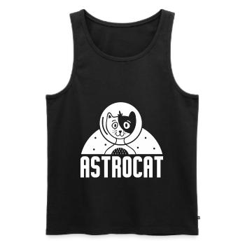 Chat Chaton Pet Astronaut Cadeau - Débardeur bio Premium Homme - noir - Devant - Michal (187cm)