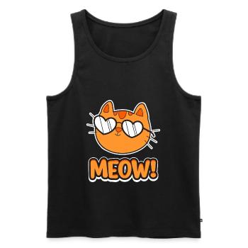 Cat Kitten Puss Kitten Pet Gift - Men's Premium Organic Tank Top - black - Front - AI Model Male 178 light (178cm)