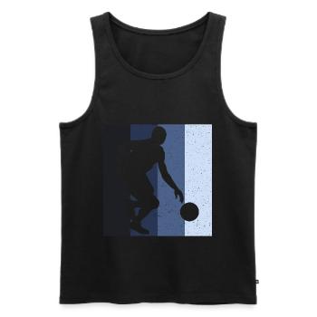 Basket-ball basket-ball équipe de basket - Débardeur bio Premium Homme - noir - Devant - AI Model Male 178 light (178cm)