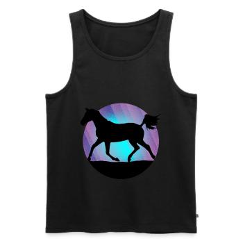 Horse Horse Racing Équitation - Débardeur bio Premium Homme - noir - Devant - Michal (187cm)