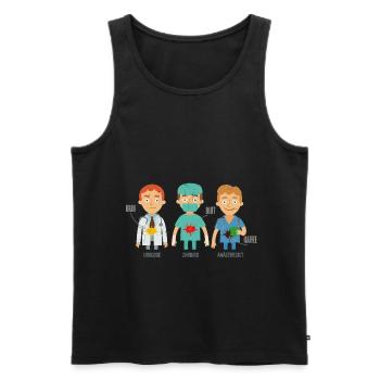 Anästhesist Urologe Chirurg Lustig Geschenkidee - Männer Premium Bio Tank Top - Schwarz - Vorne - AI Model Male 178 light (178cm)