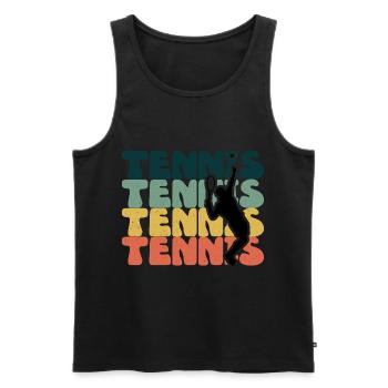 Tennis Tennis Tennis - Débardeur bio Premium Homme - noir - Devant - Michal (187cm)