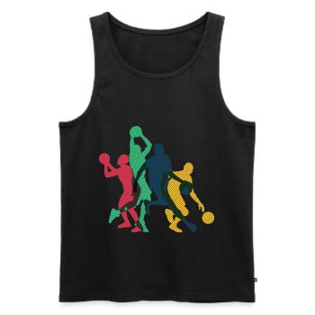 Basketball Basketballer Basketballmannschaft - Männer Premium Bio Tank Top - Schwarz - Vorne - AI Model Male 178 light (178cm)