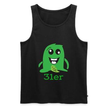 grünes monster 31er geschenk shirt - Männer Premium Bio Tank Top - Schwarz - Vorne - AI Model Male 178 light (178cm)