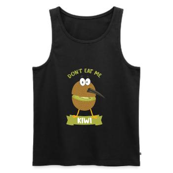 kiwi - Men's Premium Organic Tank Top - black - Front - Michal (187cm)